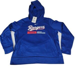 Nike Rangers 2023 Therma Fit Post Season Hoodie (NWT) Color Blue Men's Size XL